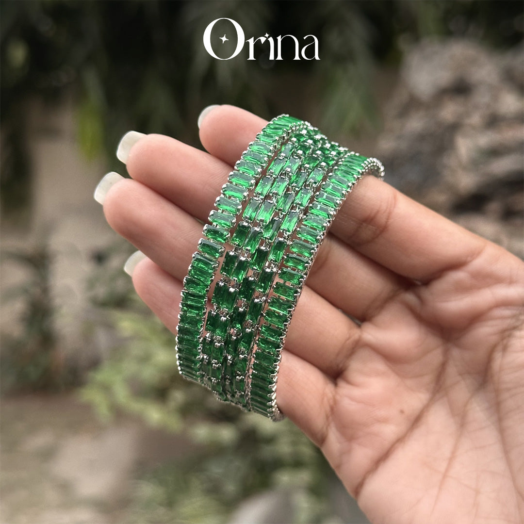 Emerald Luxe Bangles